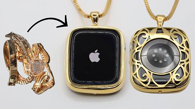 【4K】首饰匠人制作Apple Watch镂空雕花17K金精美吊坠 | 作者：Anif G