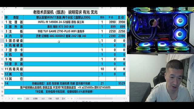 14900K 4070TS 配置方案
