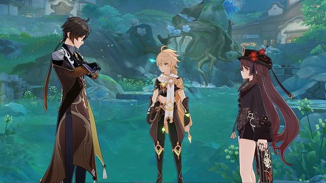 钟离胡桃见完芙宁娜彩蛋，胡桃关心钟离，贴心小棉袄！