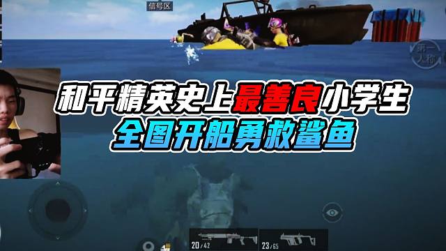 《和平精英史上最善良的敌人！小孩哥勇救鲨鱼感动百万观众》