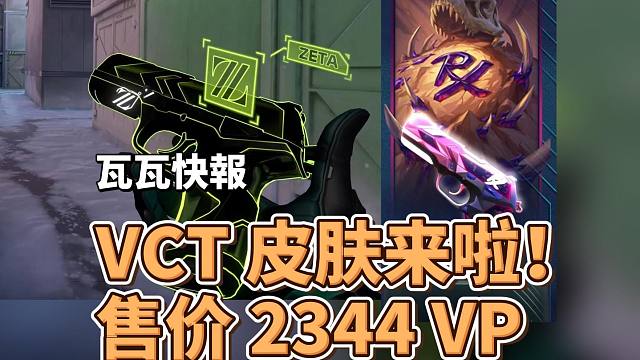 VCT专属皮肤来了！看枪还会浮出队伍标志太帅了吧！价值2344️的VCT套装，实机画面抢先看❗❗｜无