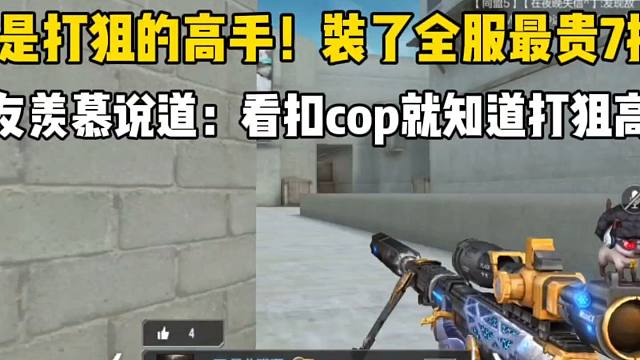 这才是打狙的高手！装了全服最贵7把狙，看扣cop就知道是高手！