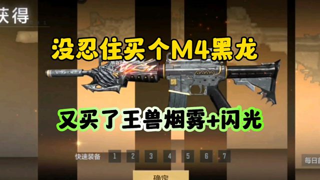 CF手游:没忍住买了个M4黑龙和王兽烟闪！