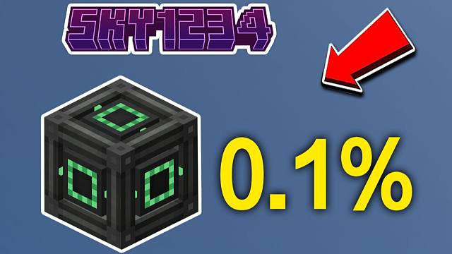 竟然抽到了只有0.1%概率的创造能量立方 ！我的世界 Sky1234 第四期