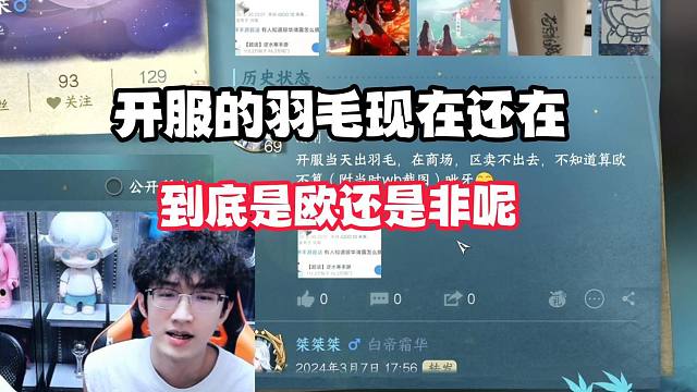 开服的羽毛现在还在，到底是欧还是非呢