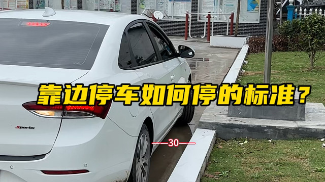 靠边停车时如何避免磕碰到马路牙子，新手朋友参考一下#汽车知识分享￼￼