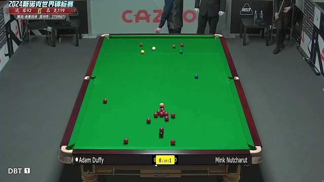 亚当·达菲VS名克·努查鲁特 2024斯诺克世锦资格赛 第一阶段 老唐 上