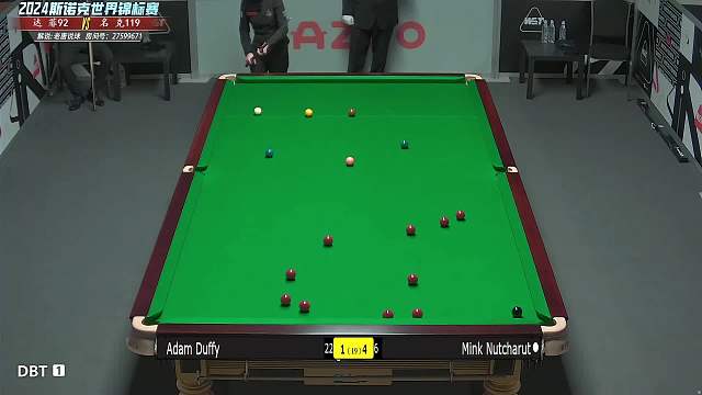 亚当·达菲VS名克·努查鲁特 2024斯诺克世锦资格赛 第一阶段 老唐 下