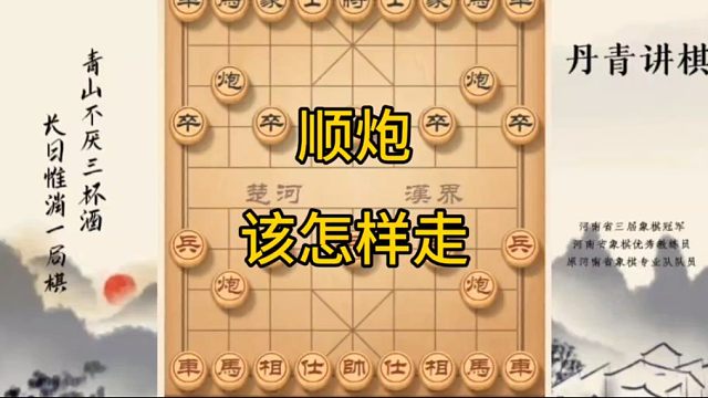 河南省冠黄丹青讲棋象棋怎么学顺炮讲解棋理，系统学习关注不迷路，系统更新象棋教程