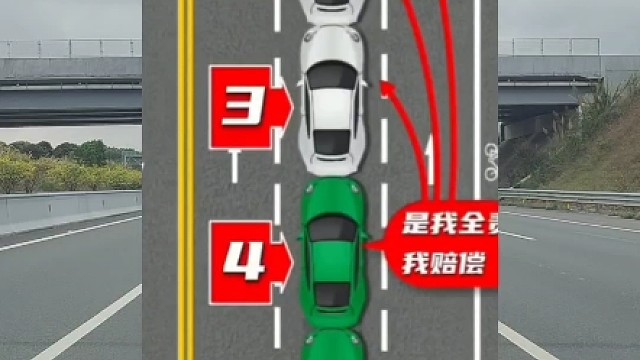 汽车发生连环追尾，你知道这个责任怎么划分吗？#汽车知识 #每天一个用车知识 #连环追尾怎么算责任