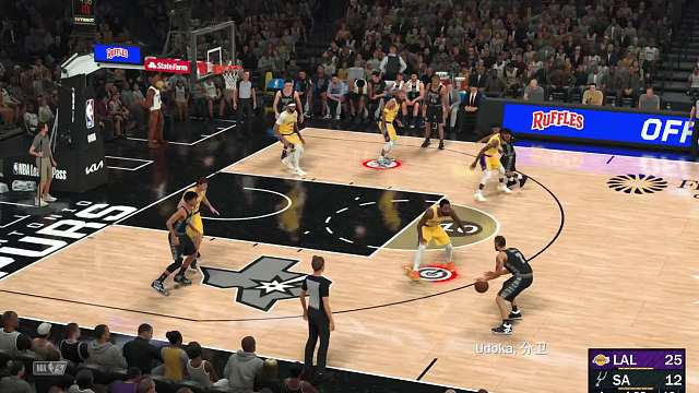 S8赛季 附加赛西部下半区 湖人vs马刺 67-48 上半场