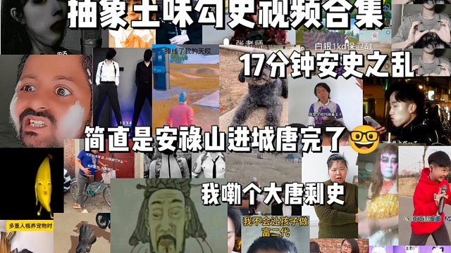 抽象土味勾史视频合集，17分钟安史之乱。简直是安禄山进城唐完了，孟老师看完30发