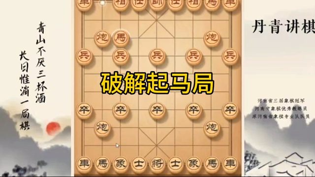 河南省冠黄丹青讲棋象棋课堂教学破解起马局讲解棋理，系统学习关注不迷路，系统更新象棋教程