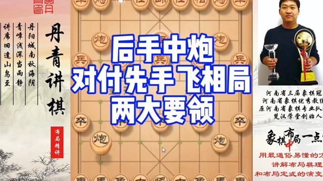 后手中炮对付先手飞相局的两大要领！如何学习布局，中局，残局？少走弯路，真心教棋，带你上业九，不上业九