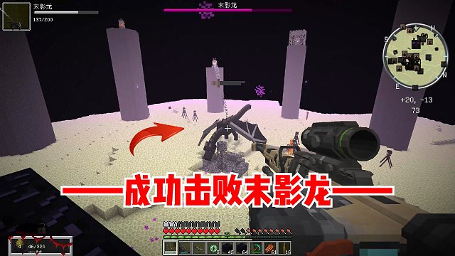 MC我是寄生母体8：成功击败末影龙！