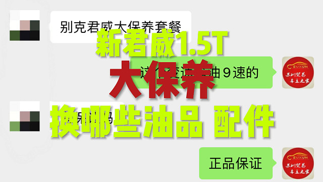 君威大保养需要更换什么？
