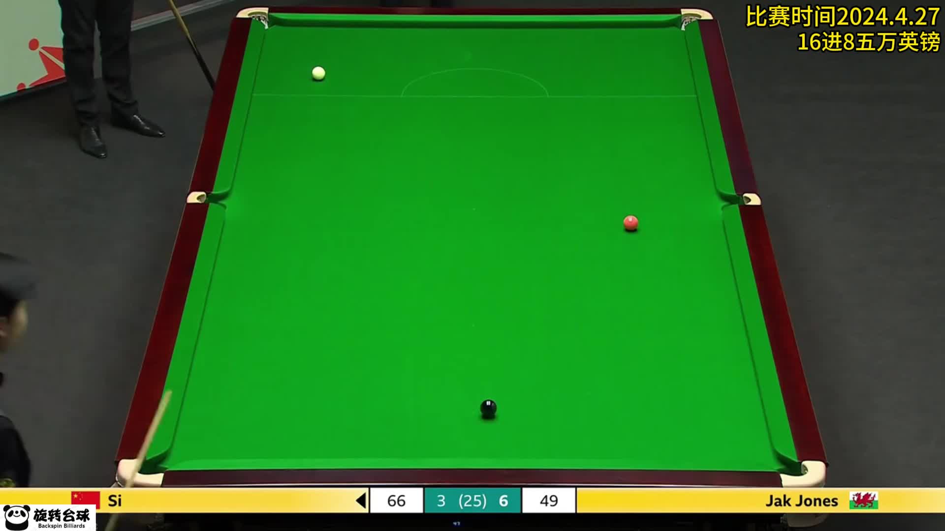 世锦赛16进8晋级赛，超6分桌面仅剩两颗球！逆转上演66:68绝杀