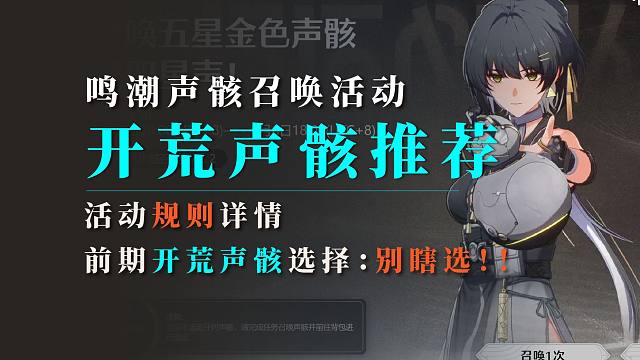 【鸣潮】活动声骸到底选哪个？千万别瞎选！！开荒声骸选择推荐！