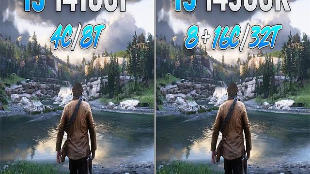 i3-14100F vs i9-14900K  CPU对比（1080P分辨率测试，显卡为RTX 40