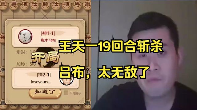 王天一19回合斩杀吕布，太无敌了