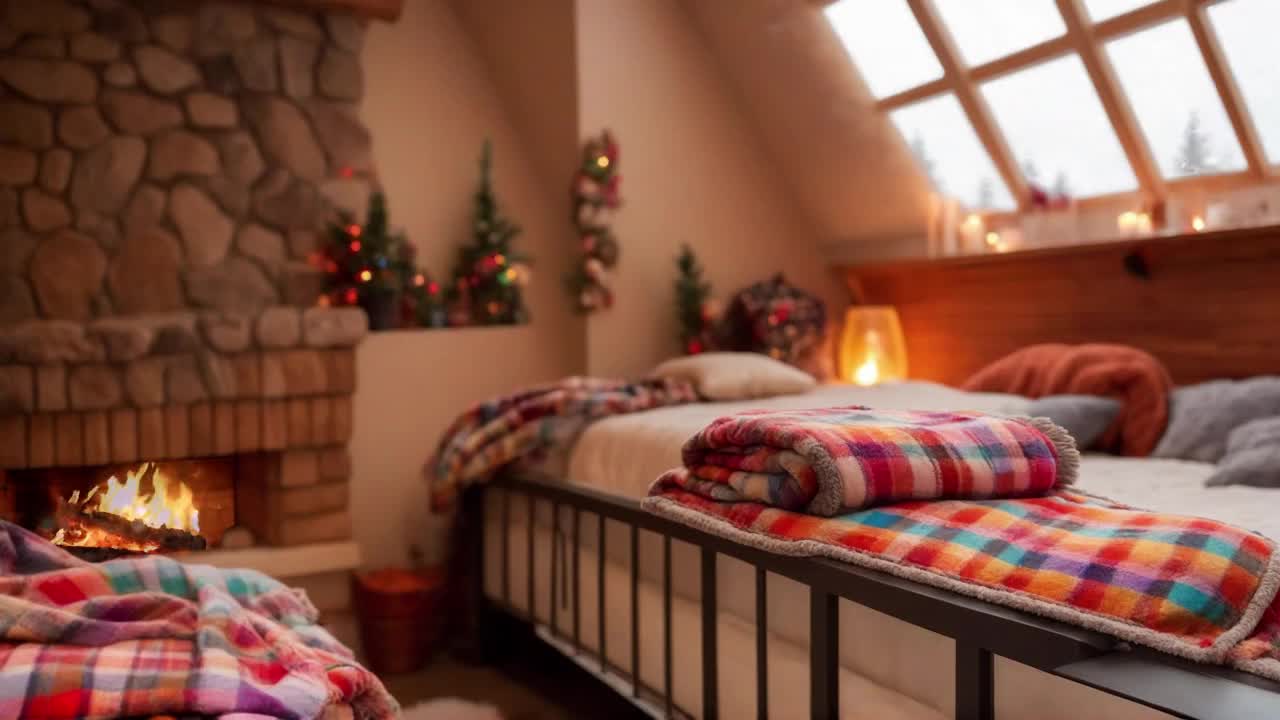 暴风雪天，住在一个舒适可爱的小屋里，窗外风雪呼啸，助眠氛围 #白噪音 #助眠声音 #睡眠音乐 #催眠