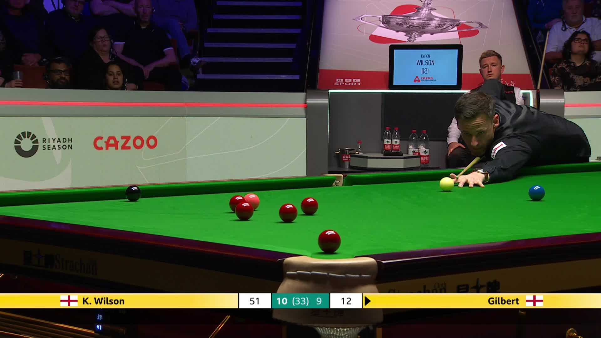 吉尔伯特VS凯伦·威尔逊 2024斯诺克世锦赛 4强第3阶段 清流