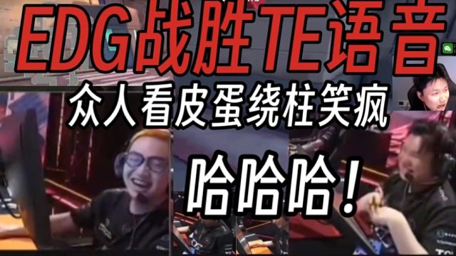 EDG瓦电战胜TE语音曝光！众人看皮蛋绕柱笑疯:太疯狂了！