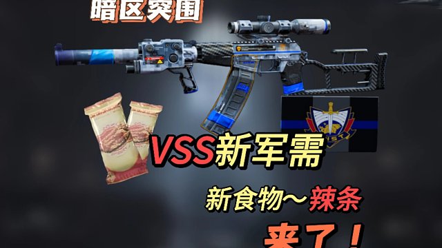 【暗区爆料】新食物（辣条），VSS新涂装提前看！！！暗区突围湫十三，