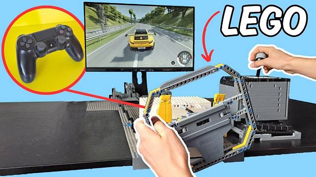 用乐高拼出一个驾驶模拟台！