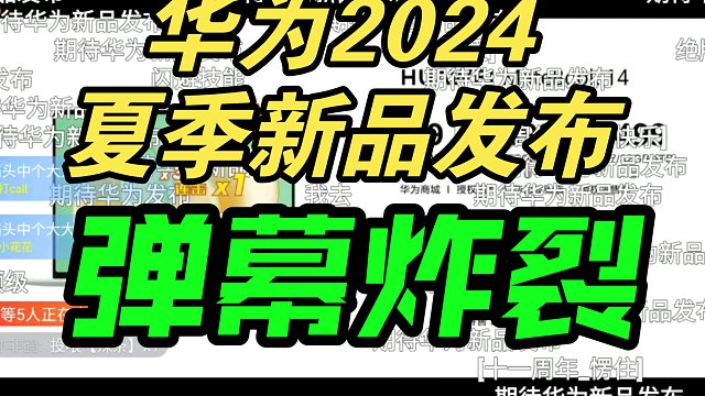 【炸裂】华为2024夏季新品发布会MateBook14 MatePad智慧屏4价格公布！弹幕起飞！