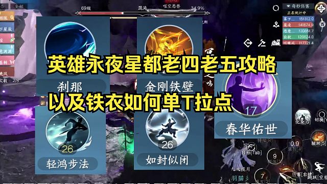 英雄永夜星都老四老五小白级攻略以及铁衣如何单T拉点