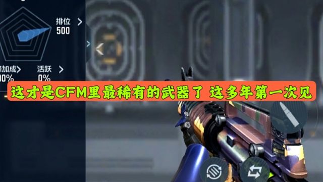 这才是CFM里最稀有的武器了 没有之一