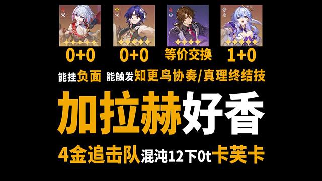 4金追击队混沌12下0t，加拉赫居然比砂金还好用