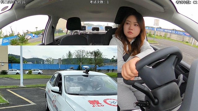 小姐姐考科二，太稳了，操作堪称一绝