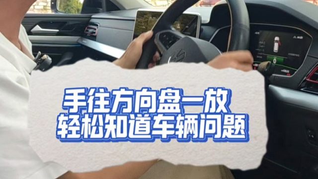 教你一招，手往方向盘一放！轻松知道车辆问题