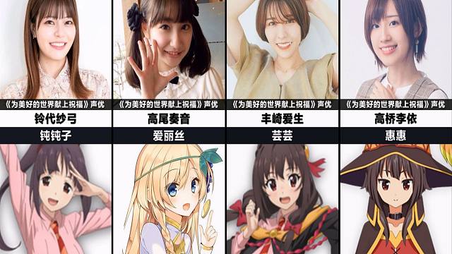 《为美好的世界献上祝福》声优都长什么样？