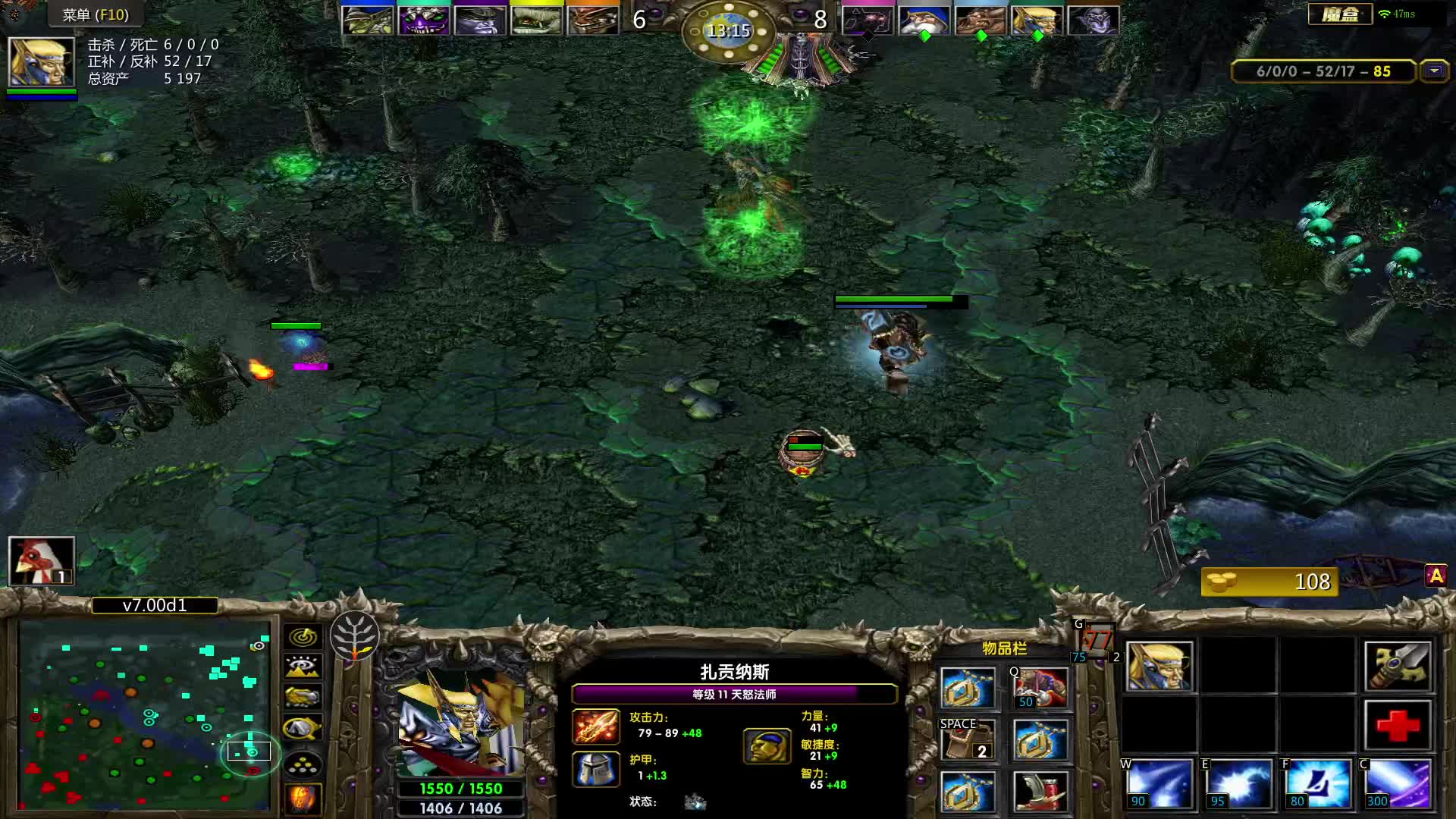 无线超神0死天怒，中单打沙王教学