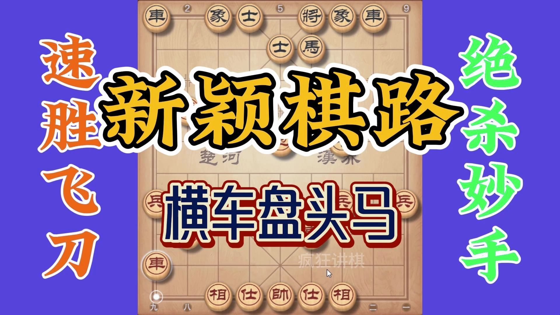 新颖棋路横车盘头马，攻击还是那么犀利有力，实战性很强值得拥有