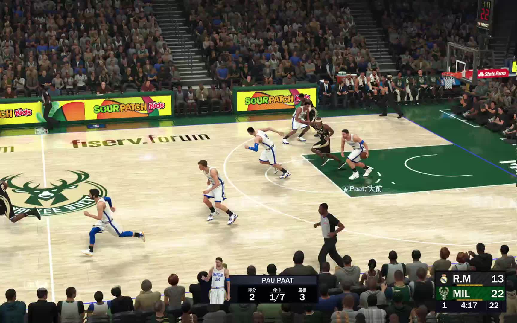 S9赛季 常规赛-皇马vs雄鹿 56-56 上半场