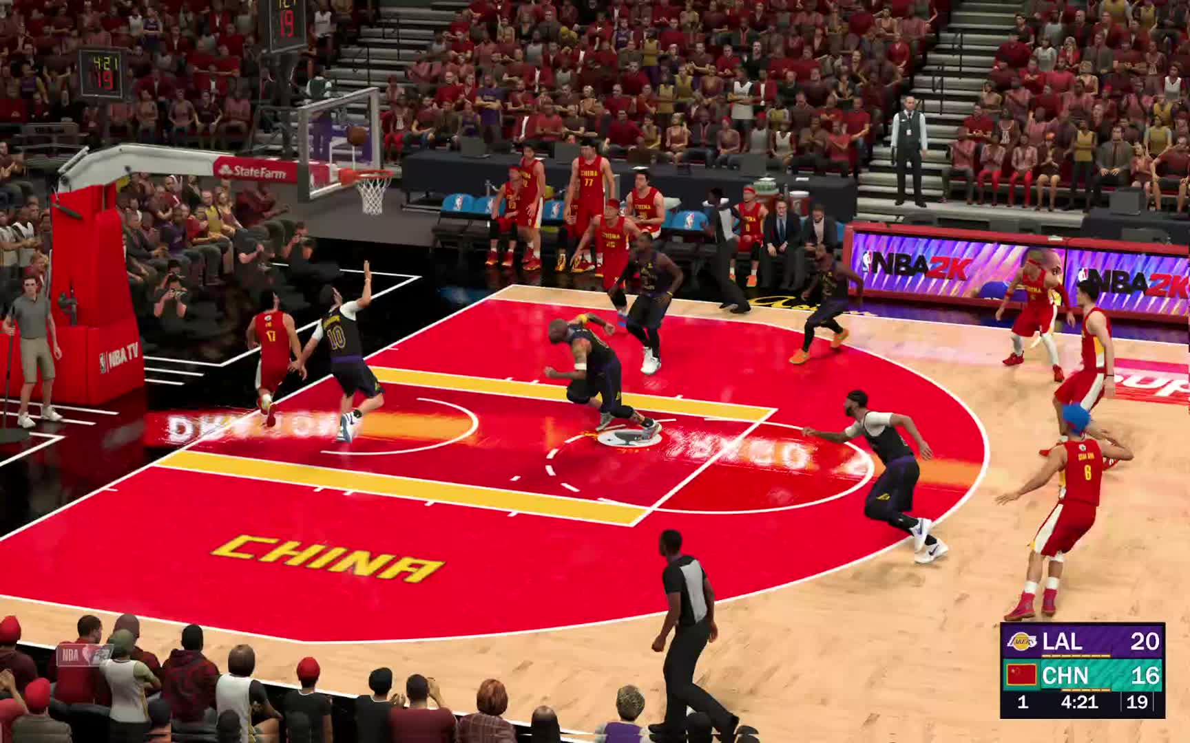 S9赛季 常规赛-湖人vs中国队 59-49 上半场