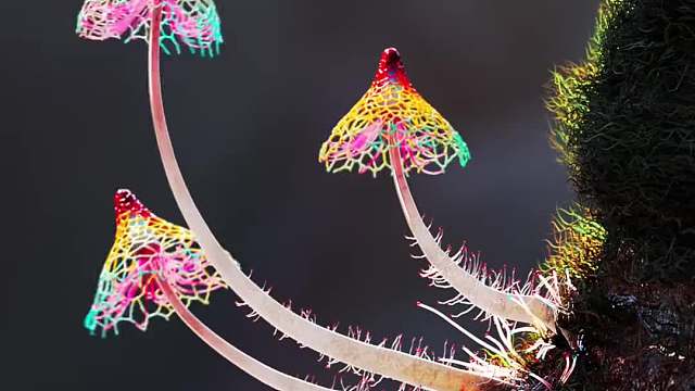 127. 艺术家想象中的蘑菇世界，也许真的存在于现实世界中