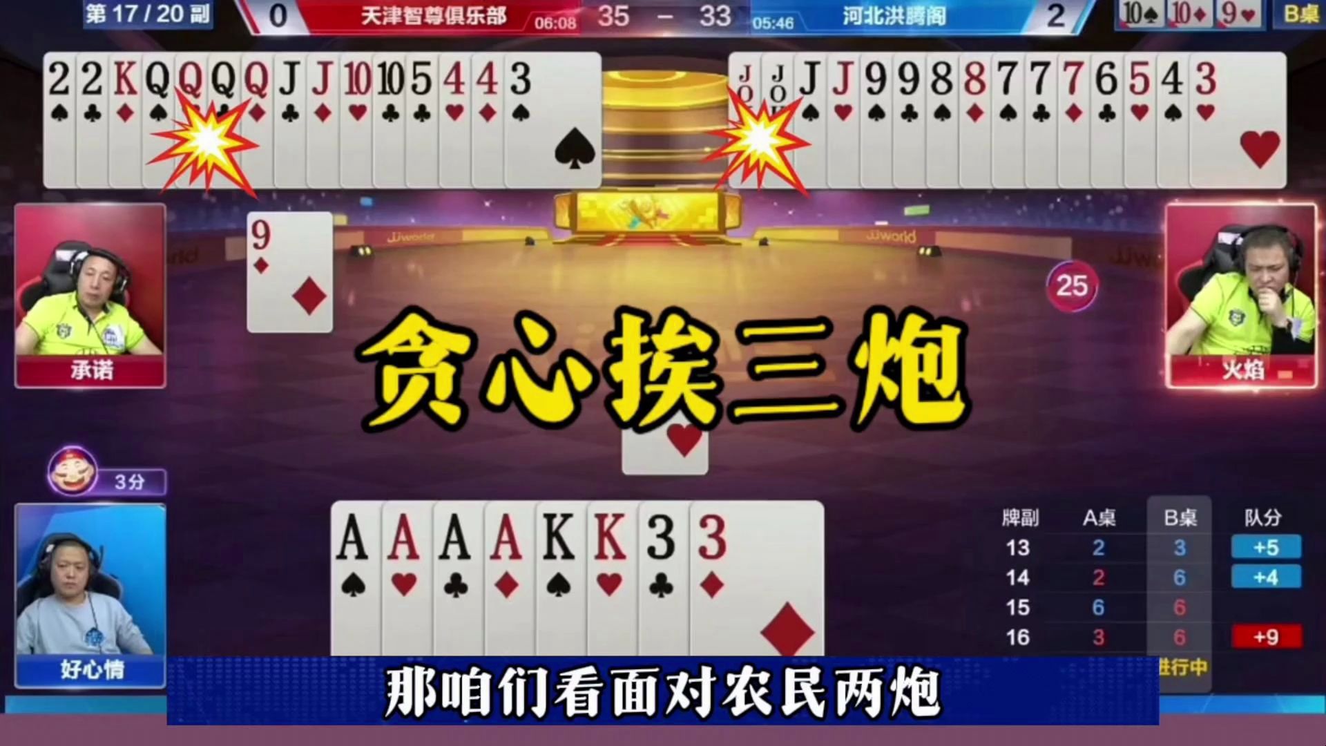 地主贪得无厌，结局有点惨，连挨三炮