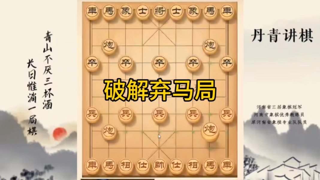 河南省冠军黄丹青讲棋，象棋怎么学，象棋教学，破解弃马局，讲解棋理，系统学习象棋。