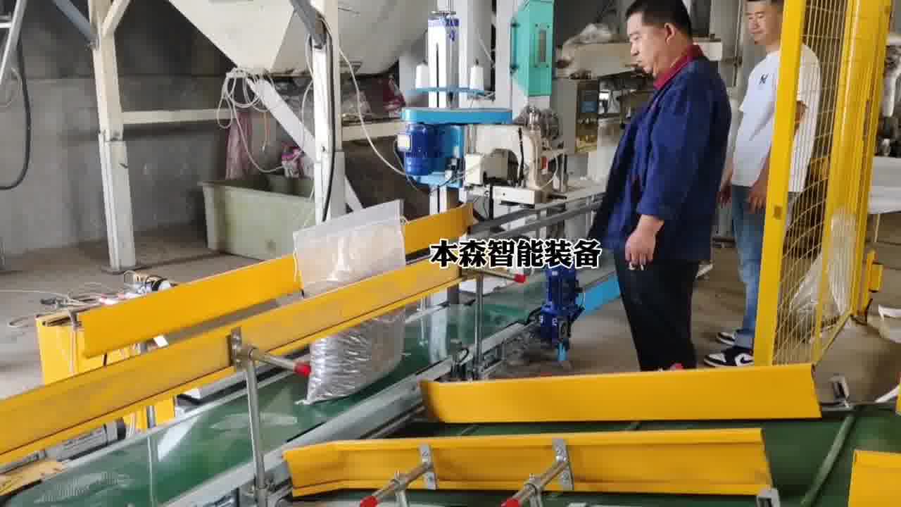 饲料包装机立柱码垛机生产线