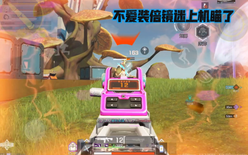 高能英雄 不爱装倍镜迷上机瞄了，但是玩机瞄得选个爆发力强射速快的武器才可以啊 (^_^)a