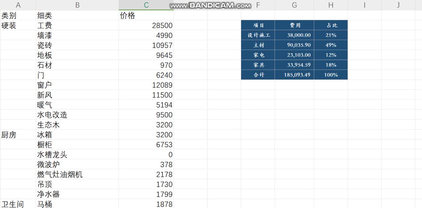 北京18.5万装修案例，必备物品清单含人工价格！家庭装修