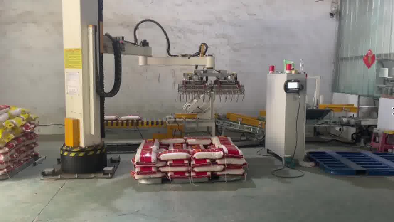 本森立柱双抓码垛机器人大米码垛