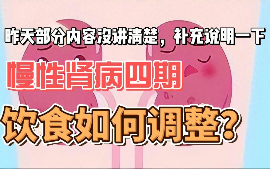 慢性肾病四期饮食如何调整？