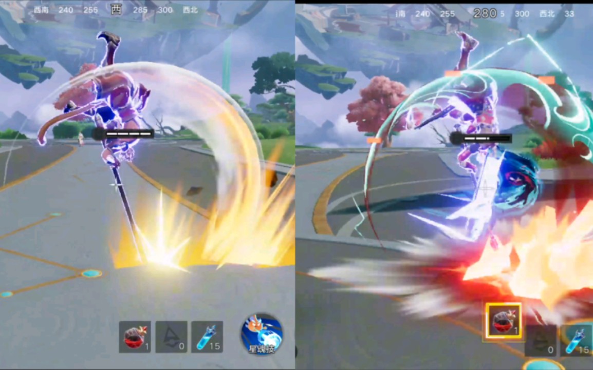 星魂战场齐天大圣皮肤对比，特效可以但没特殊动作设计