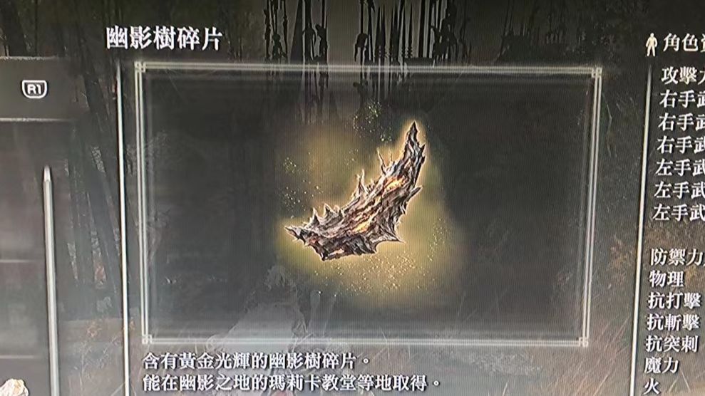 【艾尔登法环 黄金树的幽影】幽影树碎片位置（持续更新）